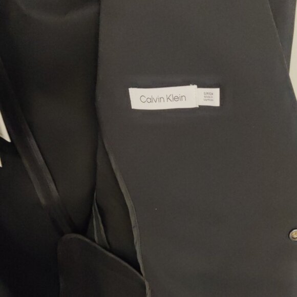 Calvin Klein S athletic slim fit casual blazer black stretch tech unlined soft - Picture 3 of 13